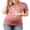 AMAZING RETRO Growing a Tiny Human Shirt, Pregnant Pregnancy Baby Announcement Shirt (Mauve, Medium) view 2