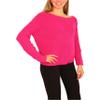 bar III | Zipper-Sleeve On/Off Shoulder Sweater | Pink Bon Bon view 2