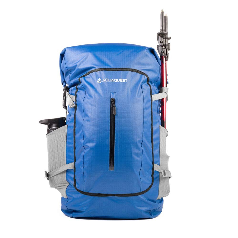 AquaQuest Riparia 45L Waterproof Backpack - Backpacking, Travel, Hunting, Fishing, Camping DayPack - Blue
