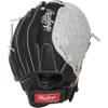 Rawlings | SURE CATCH T-Ball & Youth Baseball Glove | Right Hand Throw | 10.5" | Black/Grey view 4