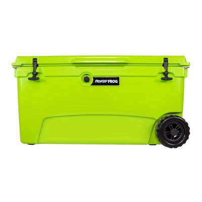 Frosted Frog Original Green 110 Quart Ice Chest Heavy Duty High Performance Roto-Molded Commercial Grade Insulated Cooler with Wheels