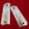 1911 Grips Live Free Or die Full Size Government Ambi Cut Gold Plated view 1