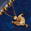 24k Gold Plated Animal Rooster Chicken Pendant Necklace Jewelry view 2
