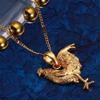 24k Gold Plated Animal Rooster Chicken Pendant Necklace Jewelry view 3