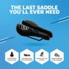 BiSaddle SRT Super Short Noseless Pain-Free Adjustable Bicycle Saddle Black with Titanium Rails Custom Fit Comfort, one Size view 2