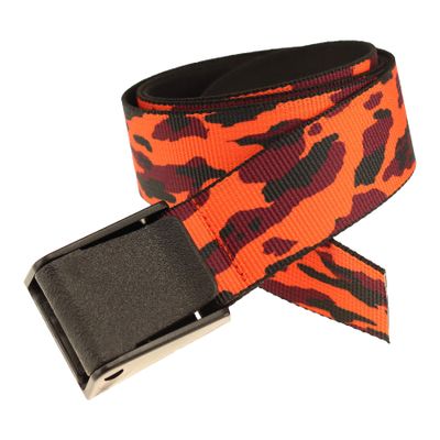 Thomas Bates Titan Outdoor Hunting Fishing Pattern Web Belt 5 Year Guarantee (Camo Flame, Adult Size)