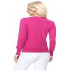 YEMAK Women's Long Sleeve Crewneck Casual Soft Knit Pullover T-Shirt Sweater MK5500-Red-L view 3