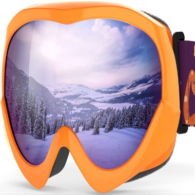 OutdoorMaster Kids Ski Goggles, Snow Goggles for Boys & Girls with 100% UV Protection - VLT 30%
