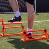 Football Flick Multi Level Mini Speed and Agility Hurdles  Pack of 3 Orange Height Adjustable Multi Sports Hurdles 6 Inches, 9 Inches and 12 Inches - Light Weight Carry Bag Included. view 2