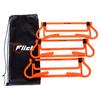 Football Flick Multi Level Mini Speed and Agility Hurdles  Pack of 3 Orange Height Adjustable Multi Sports Hurdles 6 Inches, 9 Inches and 12 Inches - Light Weight Carry Bag Included. view 3