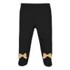 Gerber NFL New Orlean Saints 3 Pack Bodysuit Footed Pant and Cap Registry Gift Set, black/white New Orlean Saints, 0-3M view 3
