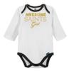 Gerber NFL New Orlean Saints 3 Pack Bodysuit Footed Pant and Cap Registry Gift Set, black/white New Orlean Saints, 0-3M view 4