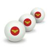 GRAPHICS & MORE Wonder Woman Classic Logo Novelty Table Tennis Ping Pong Ball 3 Pack view 1