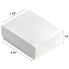 888 Display - Pack of 50 Boxes of 2 1/8" x 1 5/8" x 3/4" H White Textured Cotton Filled Jewelry Boxes view 2