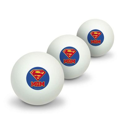 GRAPHICS & MORE Superman Super Mom Shield Logo Novelty Table Tennis Ping Pong Ball 3 Pack