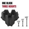 KOM Cycling Indoor Trainer Front Wheel Riser Block - 3 Different Heights Creating The Perfect Block for All Trainers Including Zwift Hub Trainer, Cyclops, Wahoo Kickr, TacX Neo, Kinetic view 3