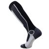 Pure Athlete Ski Socks for Men and Women  Striped Warm Merino Wool Skiing, Snowboard Winter Sock  Midweight, Shin Padding (XL, Black/Grey/Ivory) view 2