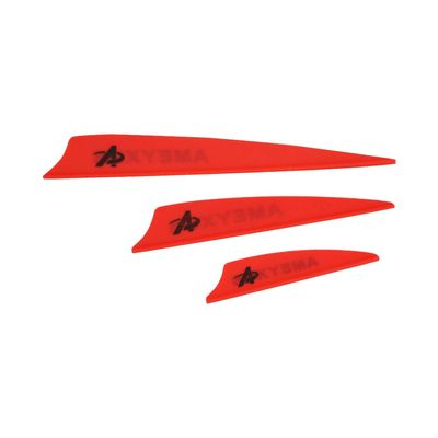AMEYXGS 50pcs Archery Feather Fletches Plastic Arrow Vanes 2" 3" 4" Hunting Rubber Feather for DIY Hunting Arrows (Red, 4inch)