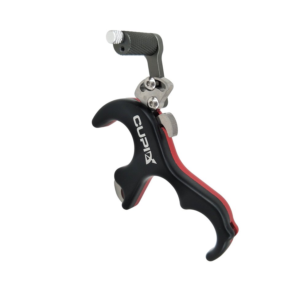 Bow Release 3 Finger Thumb Release Grip Button Release Finger Trigger Caliper Release Aids for Compound Bow (Black)