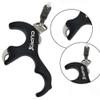 Bow Release 3 Finger Thumb Release Grip Button Release Finger Trigger Caliper Release Aids for Compound Bow (Black) view 2