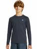 DEVOROPA Youth Boys Compression Thermal Shirt Long Sleeve Kids Fleece Baselayer Soccer Baseball Undershirt Gray S view 2