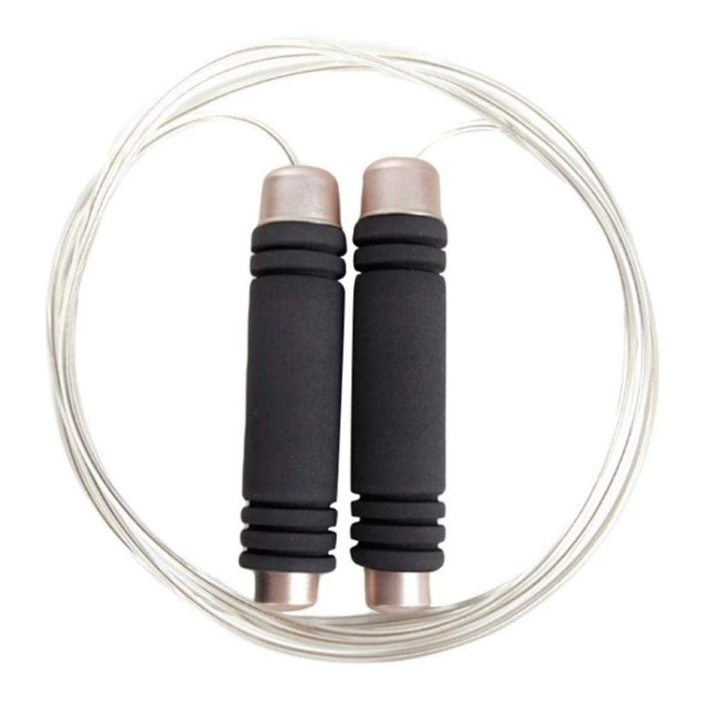 E-Holistic LifeStyle Adjustable Bearing PVC Skipping Steel Wire Jump Rope Fitness Raining