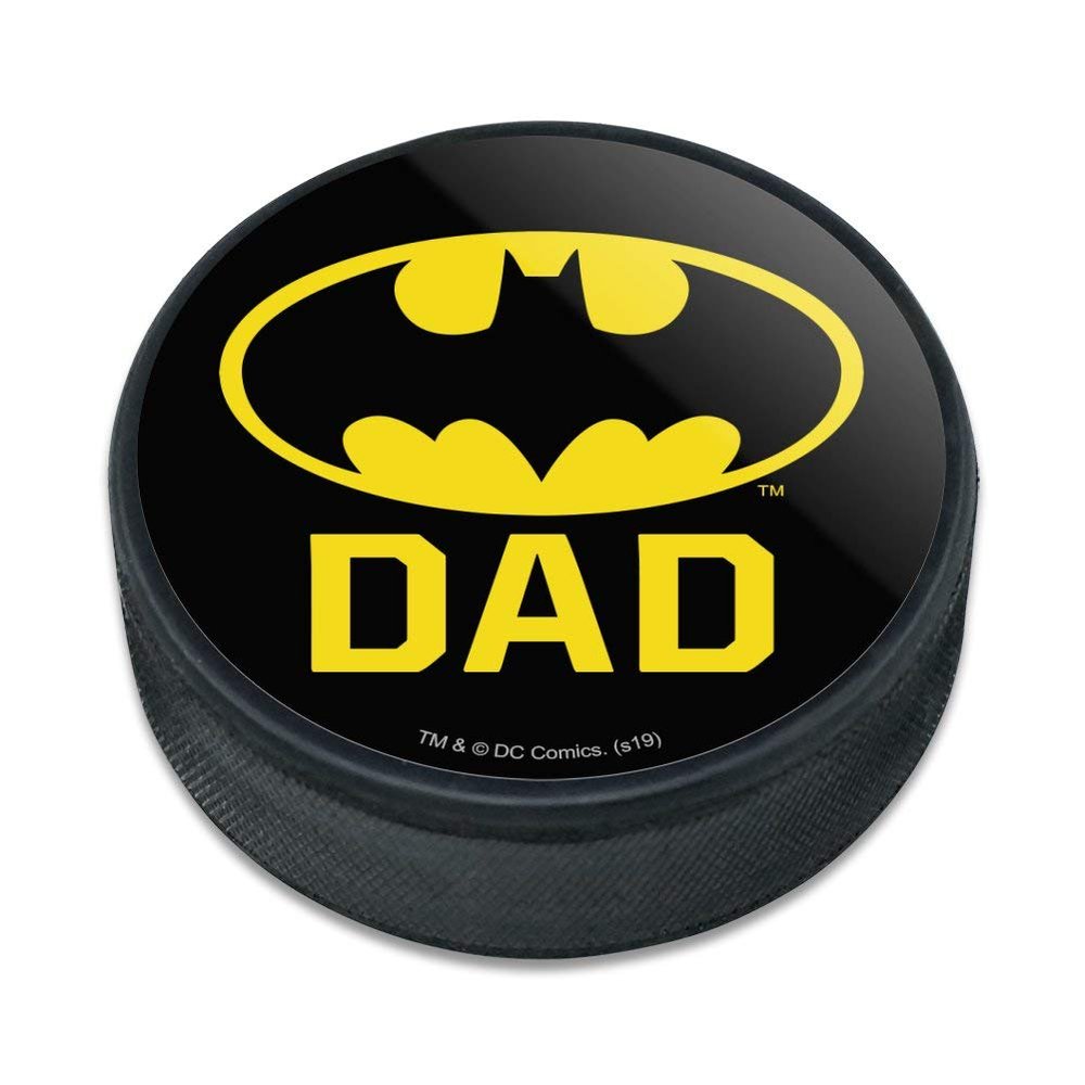 GRAPHICS & MORE Batman Bat Dad Shield Logo Ice Hockey Puck