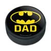 GRAPHICS & MORE Batman Bat Dad Shield Logo Ice Hockey Puck view 1