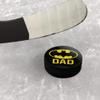 GRAPHICS & MORE Batman Bat Dad Shield Logo Ice Hockey Puck view 2