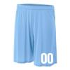 Add-On Performance Soccer Shorts with Free Numbers Youth Medium in Light Blue view 1
