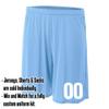 Add-On Performance Soccer Shorts with Free Numbers Youth Medium in Light Blue view 2