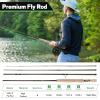 PLUSINNO Fly Fishing Rod and Reel Combo, 4 Piece Lightweight Ultra-Portable Graphite Fly Rod 5/6 9 Complete Starter Package with Carrier Bag view 4