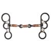 Western All Purpose Ring Horse Snaffle Stainless Steel Copper Roller Jointed Mouth Snaffle Bit Wire Wrapped Mouth view 1