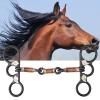 Western All Purpose Ring Horse Snaffle Stainless Steel Copper Roller Jointed Mouth Snaffle Bit Wire Wrapped Mouth view 4