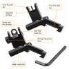 Gotical 45 Degree Offset Flip Up Sight | Low Profile Design Rapid Transition Front and Rear flip up view 2