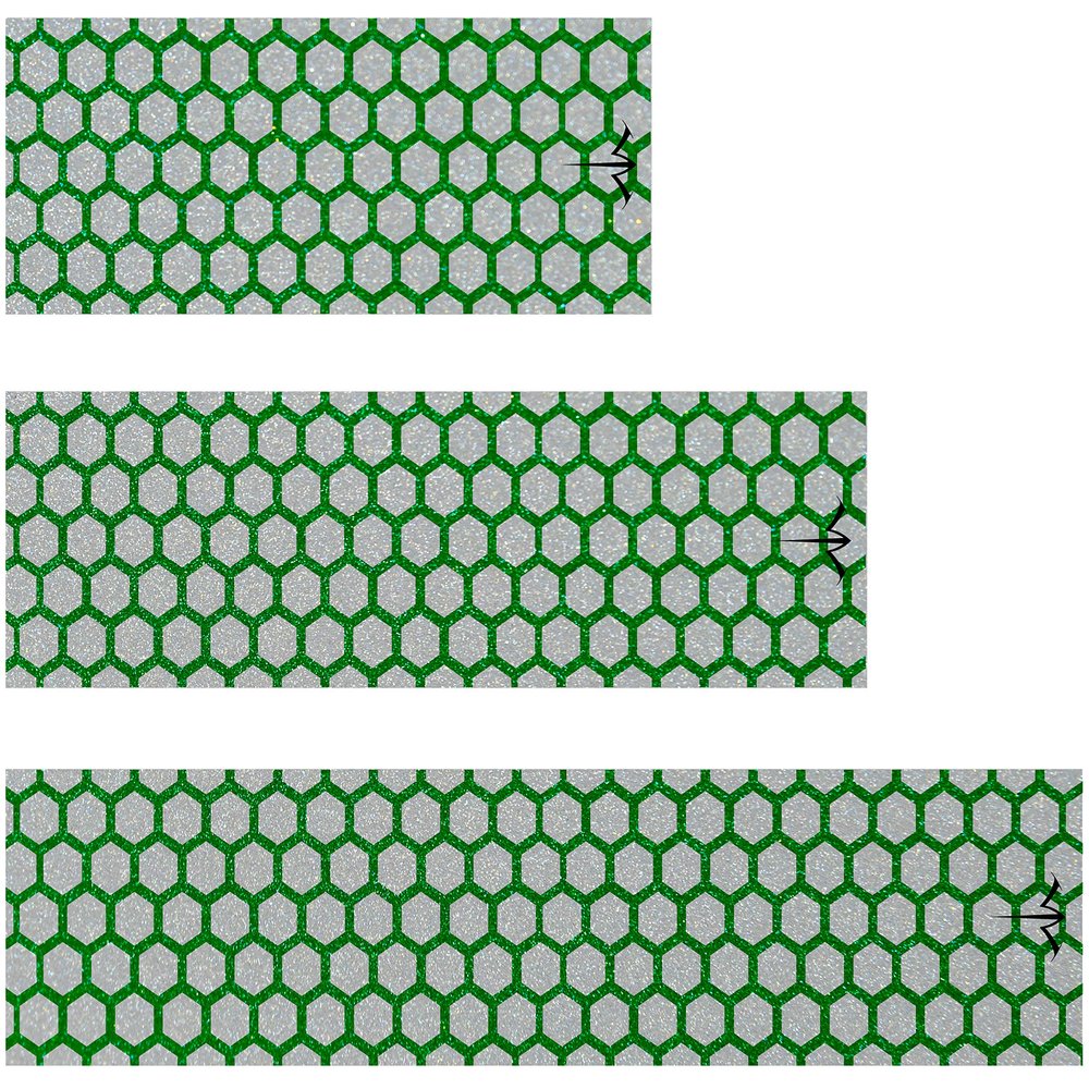 White Water Archery Green Reflective Open Honeycomb Arrow Wraps 15 Pc Pack 10 Colors Choose Length Width (3, 1.4)