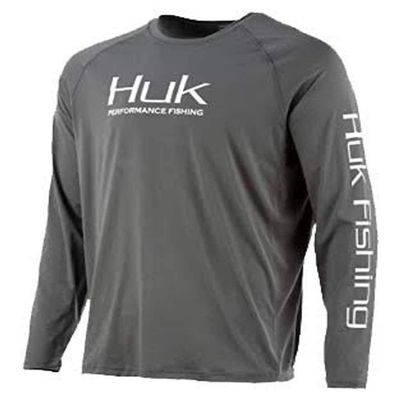 Huk Men's Pursuit Vented LS Shirt Iron S