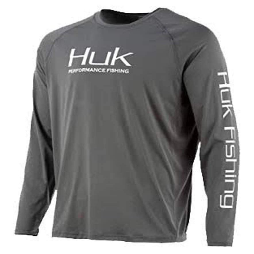 Huk Men's Pursuit Vented LS Shirt Iron S
