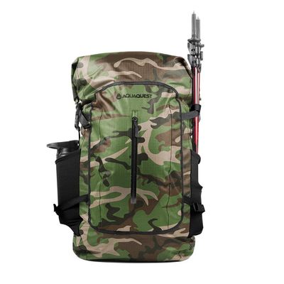 AquaQuest Riparia 45L Waterproof Backpack - Backpacking, Travel, Hunting, Fishing, Camping DayPack - Camo