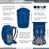 AquaQuest Riparia 45L Waterproof Backpack - Backpacking, Travel, Hunting, Fishing, Camping DayPack - Camo view 3