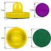 ONE250 Air Hockey Pushers and Purple Air Hockey Pucks, Goal Handles Paddles Replacement Accessories for Game Tables (4 Striker, 4 Puck Pack) (Yellow) view 2