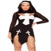 4916 - 2pc Loving Nun Medium/Large / Black/White view 1