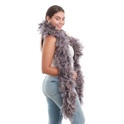 ZUCKER Feather Chandelle Boa - (72 Inch) Heavy Feather Boas for Adults - Roaring 20's Costume, Mardi Gras Party Boa