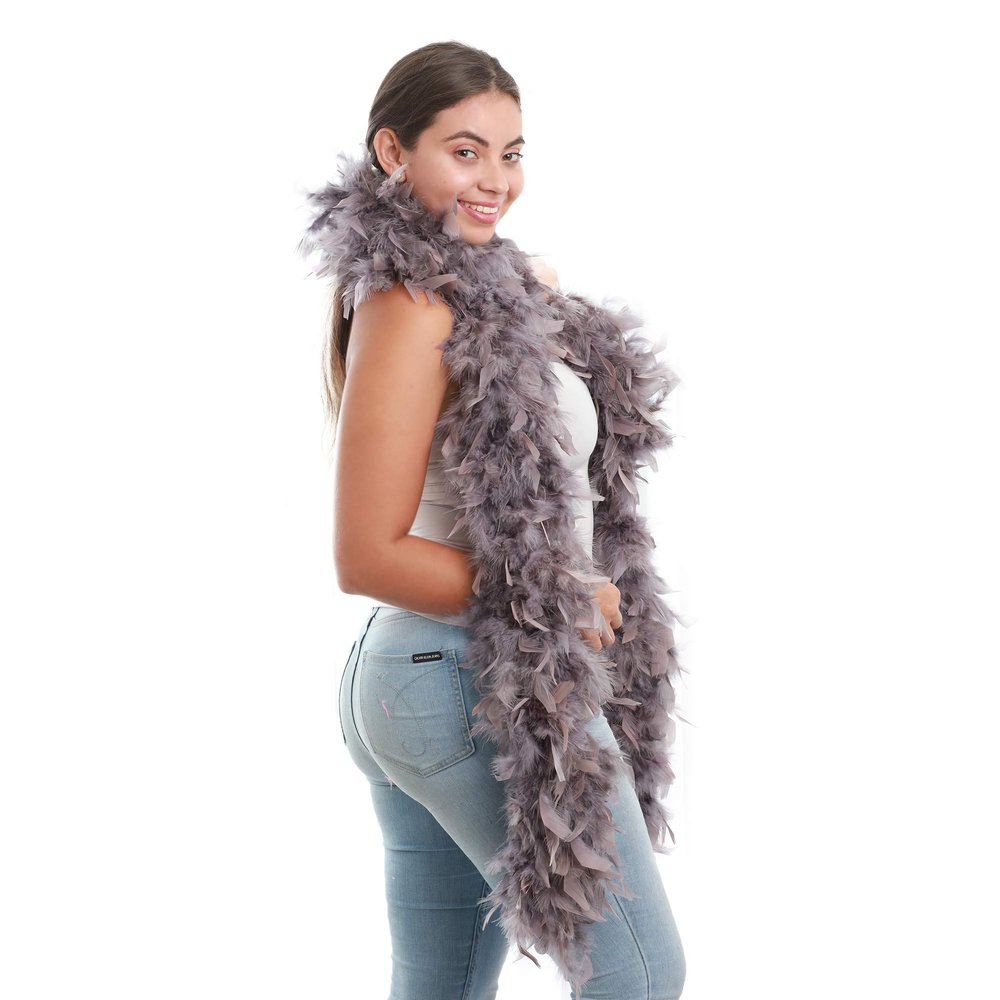 ZUCKER Feather Chandelle Boa - (72 Inch) Heavy Feather Boas for Adults - Roaring 20's Costume, Mardi Gras Party Boa