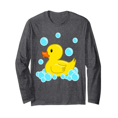 Cute Yellow Duck | Duckie Bath Toys | Rubber Ducky Long Sleeve T-Shirt