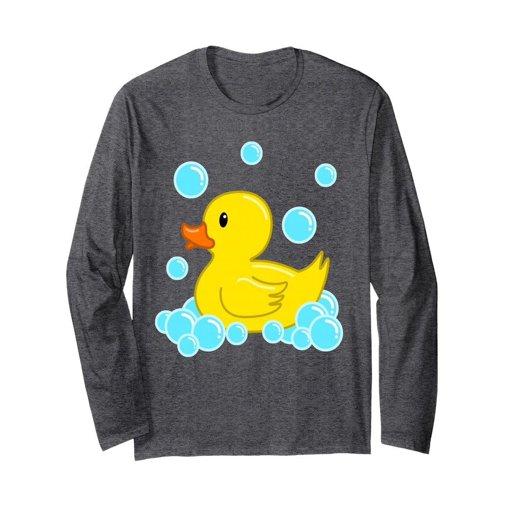 Cute Yellow Duck | Duckie Bath Toys | Rubber Ducky Long Sleeve T-Shirt