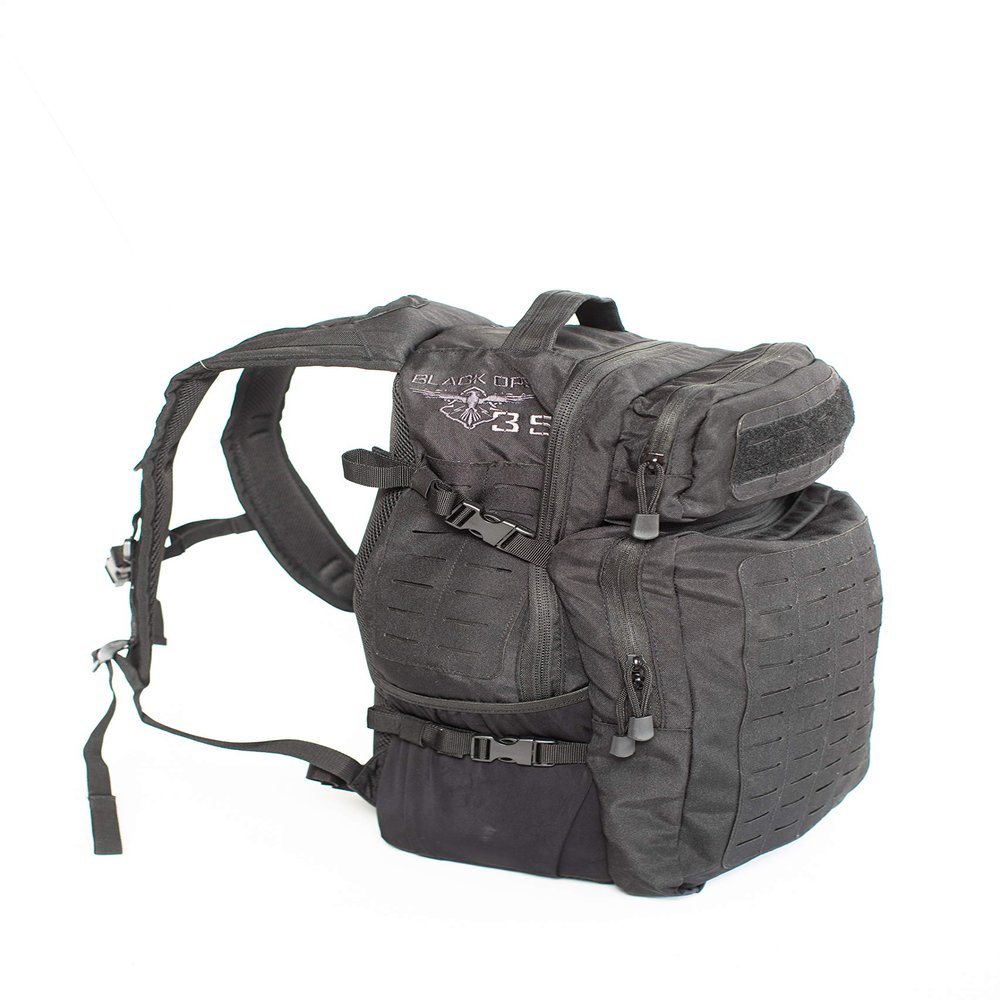 Black Ops USA 35L 3 Day Assault Pack black tactical backpack molle bag Great for Travel Outdoor Camping Hunting Hiking Backpack for men