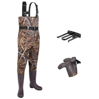FISHINGSIR Fishing Waders for Men with Boots Womens Chest Waders 2-Ply Nylon/PVC Waterproof for Hunting with Boot Hanger