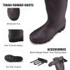 FISHINGSIR Fishing Waders for Men with Boots Womens Chest Waders 2-Ply Nylon/PVC Waterproof for Hunting with Boot Hanger view 3