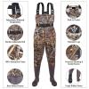 FISHINGSIR Fishing Waders for Men with Boots Womens Chest Waders 2-Ply Nylon/PVC Waterproof for Hunting with Boot Hanger view 2